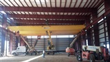 Installation of 50 Ton, 90' span, double girder, top running, cab controlled bridge crane